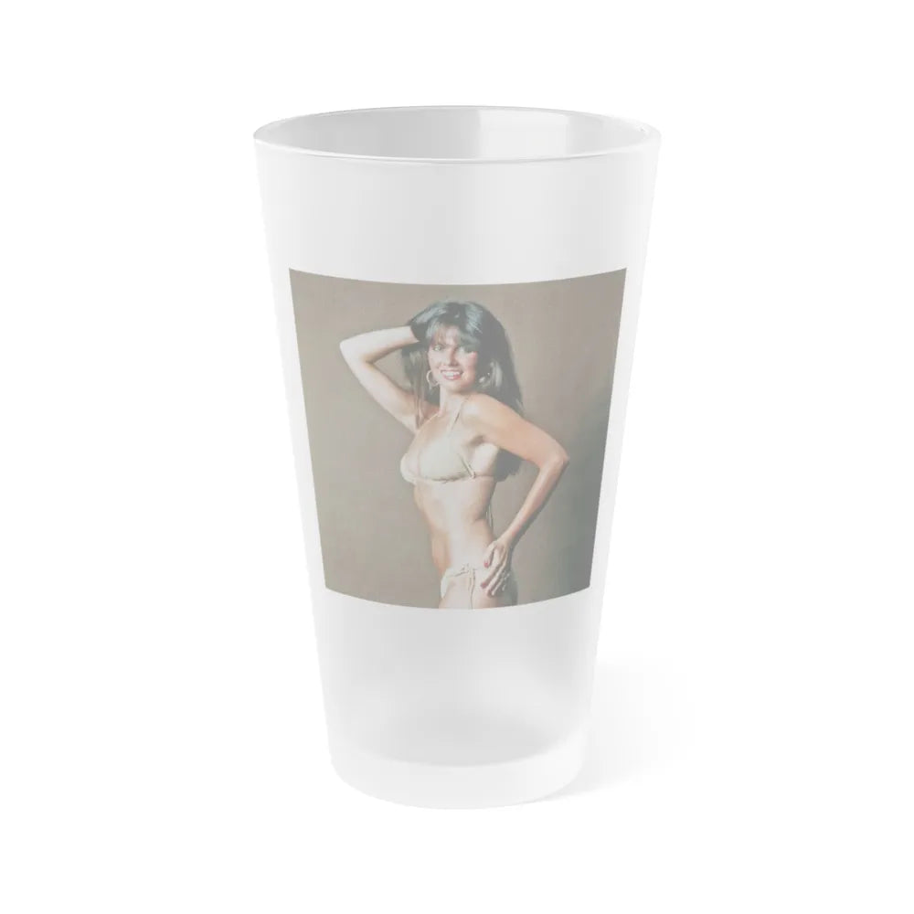 Caroline Munro #259 (Vintage Female Icon) Frosted Pint Glass 16oz-16oz-Frosted-Go Mug Yourself