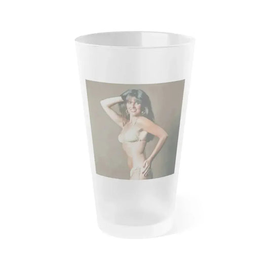Caroline Munro #259 (Vintage Female Icon) Frosted Pint Glass 16oz 16oz Frosted - Go Mug Yourself
