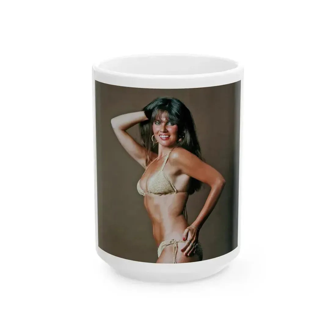 Caroline Munro #259 (Vintage Female Icon) White Coffee Mug 15oz - Go Mug Yourself