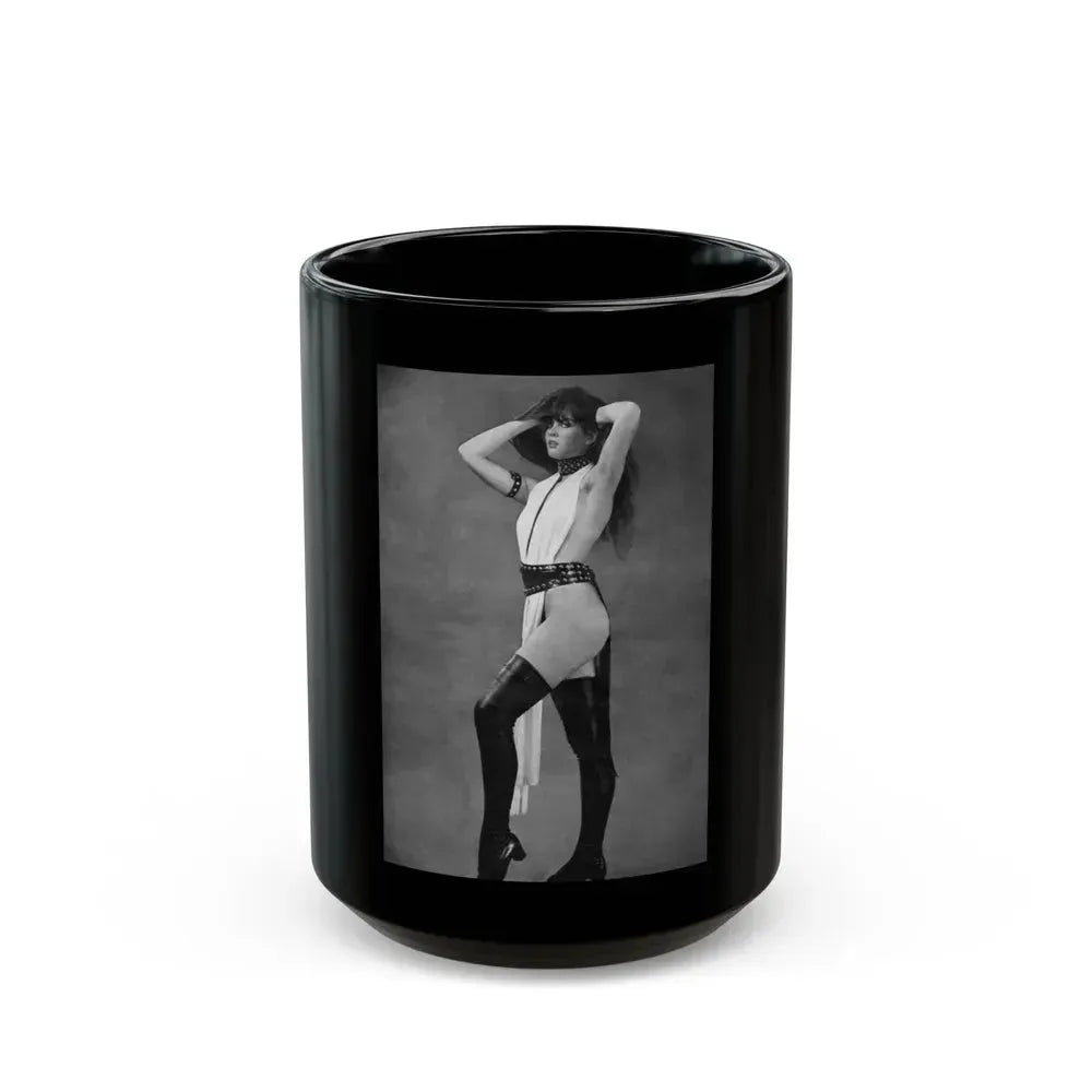 Caroline Munro #262 (Vintage Female Icon) Black Coffee Mug 15oz - Go Mug Yourself
