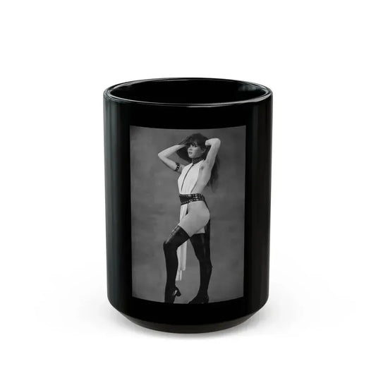 Caroline Munro #262 (Vintage Female Icon) Black Coffee Mug 15oz - Go Mug Yourself