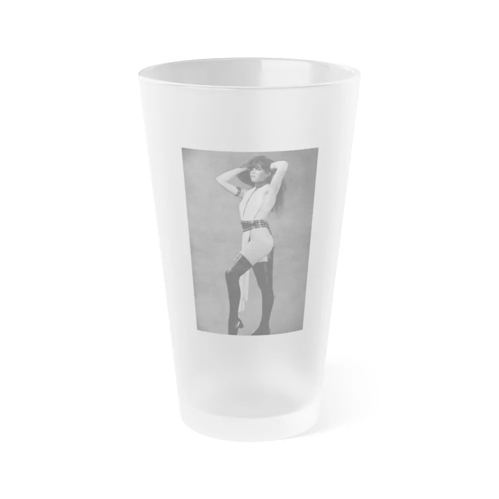 Caroline Munro #262 (Vintage Female Icon) Frosted Pint Glass 16oz-16oz-Frosted-Go Mug Yourself