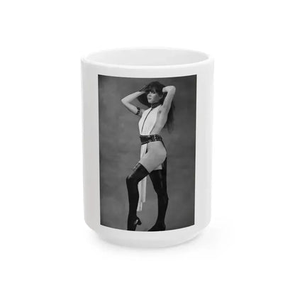 Caroline Munro #262 (Vintage Female Icon) White Coffee Mug 15oz - Go Mug Yourself