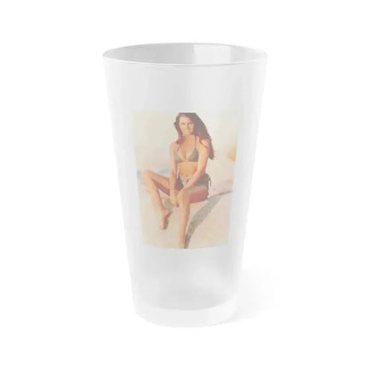 Caroline Munro #263 (Vintage Female Icon) Frosted Pint Glass 16oz 16oz Frosted - Go Mug Yourself