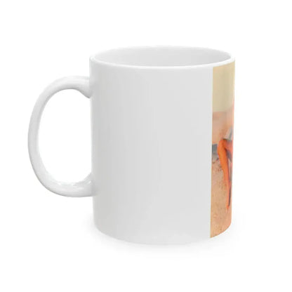 Caroline Munro #263 (Vintage Female Icon) White Coffee Mug - Go Mug Yourself