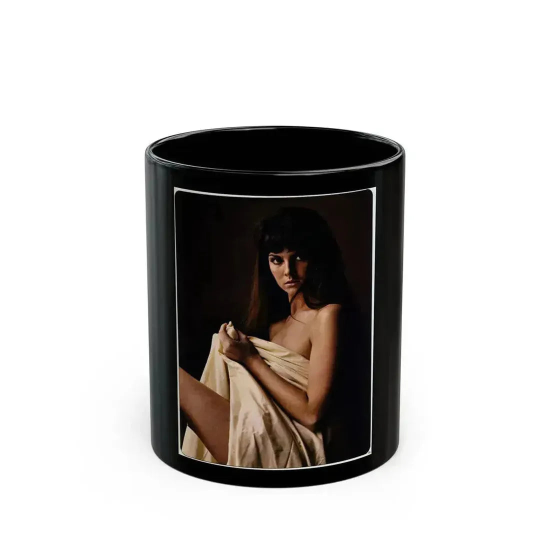Caroline Munro #268 - Adam Mag. Nov. '68 (Vintage Female Icon) Black Coffee Mug 11oz - Go Mug Yourself