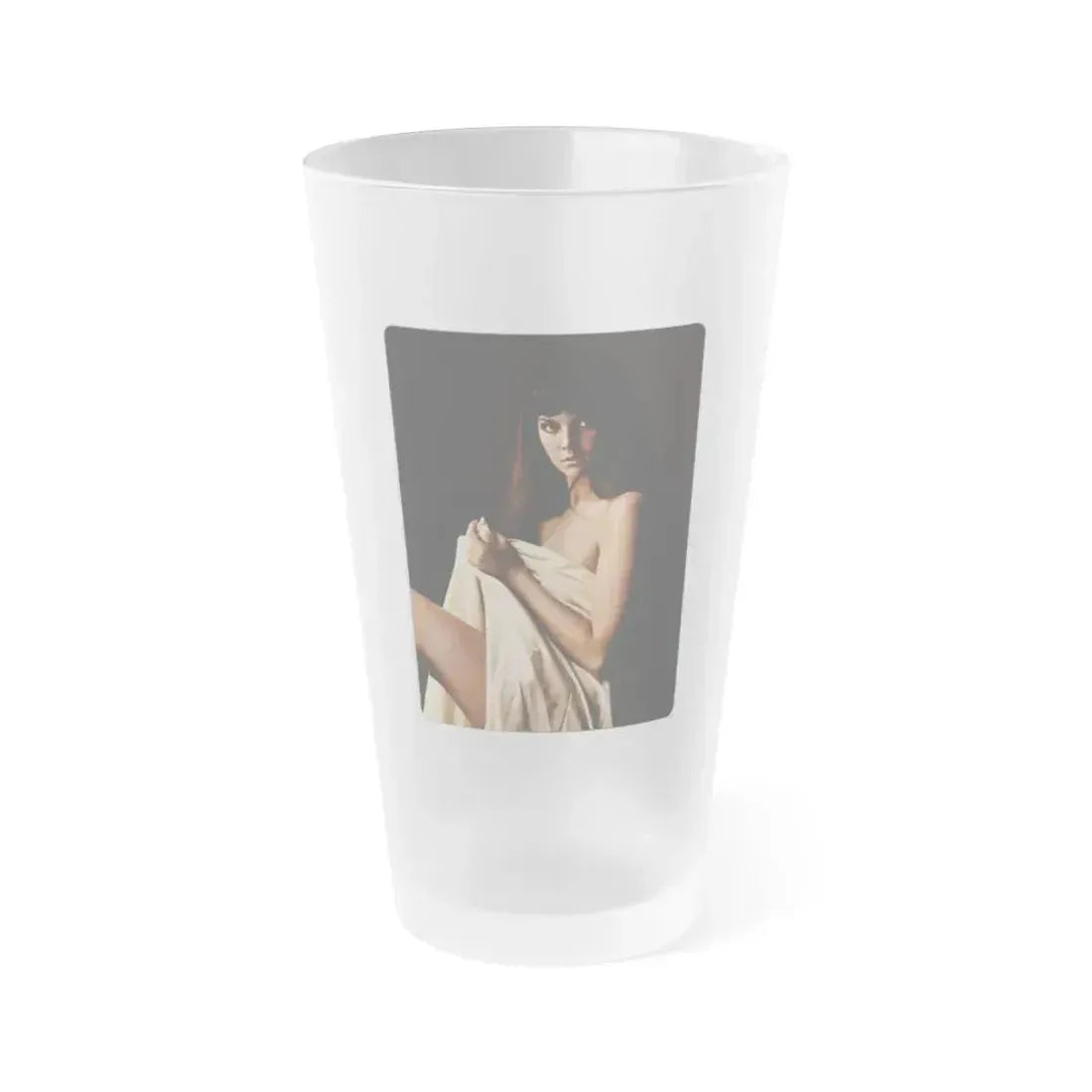 Caroline Munro #268 - Adam Mag. Nov. '68 (Vintage Female Icon) Frosted Pint Glass 16oz 16oz Frosted - Go Mug Yourself