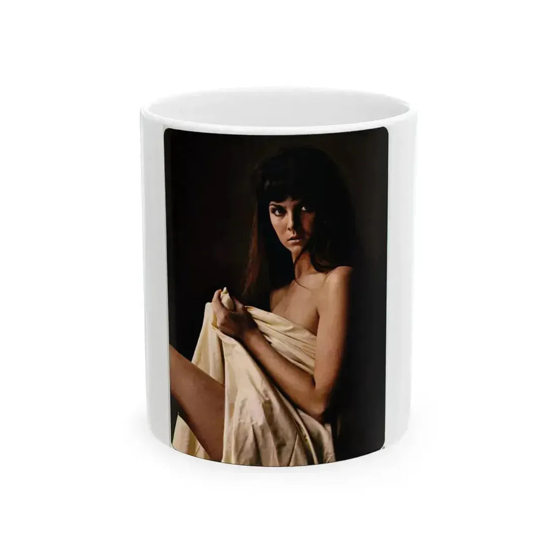 Caroline Munro #268 - Adam Mag. Nov. '68 (Vintage Female Icon) White Coffee Mug 11oz - Go Mug Yourself