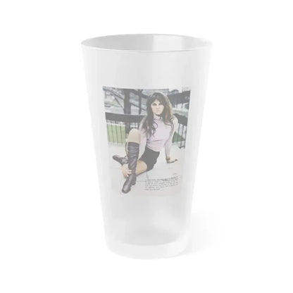 Caroline Munro #269 - Adam Mag. Nov. '68 (Vintage Female Icon) Frosted Pint Glass 16oz 16oz Frosted - Go Mug Yourself