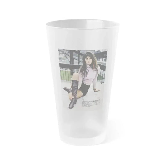 Caroline Munro #269 - Adam Mag. Nov. '68 (Vintage Female Icon) Frosted Pint Glass 16oz 16oz Frosted - Go Mug Yourself