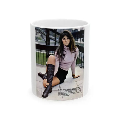 Caroline Munro #269 - Adam Mag. Nov. '68 (Vintage Female Icon) White Coffee Mug 11oz - Go Mug Yourself