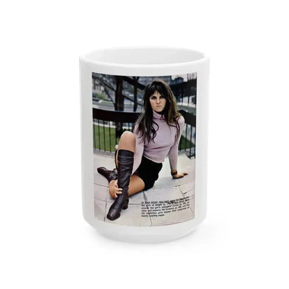 Caroline Munro #269 - Adam Mag. Nov. '68 (Vintage Female Icon) White Coffee Mug 15oz - Go Mug Yourself