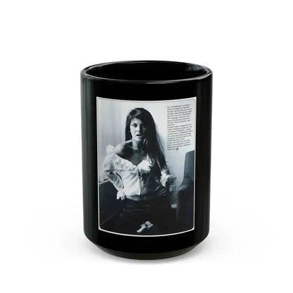 Caroline Munro #270 - Adam Mag. Nov. '68 (Vintage Female Icon) Black Coffee Mug 15oz - Go Mug Yourself