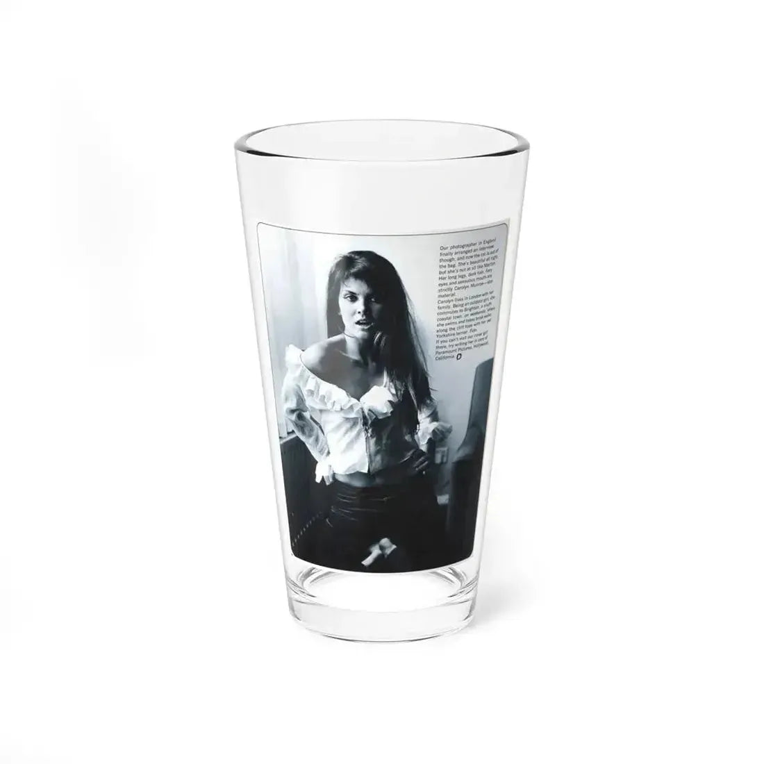 Caroline Munro #270 - Adam Mag. Nov. '68 (Vintage Female Icon) Pint Glass 16oz 16oz - Go Mug Yourself