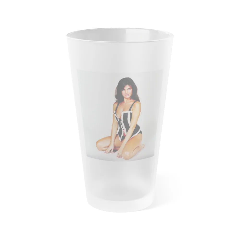 Caroline Munro #271 (Vintage Female Icon) Frosted Pint Glass 16oz-16oz-Frosted-Go Mug Yourself