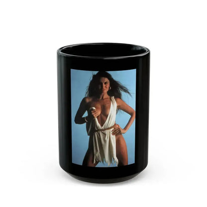 Caroline Munro #272 (Vintage Female Icon) Black Coffee Mug 15oz - Go Mug Yourself