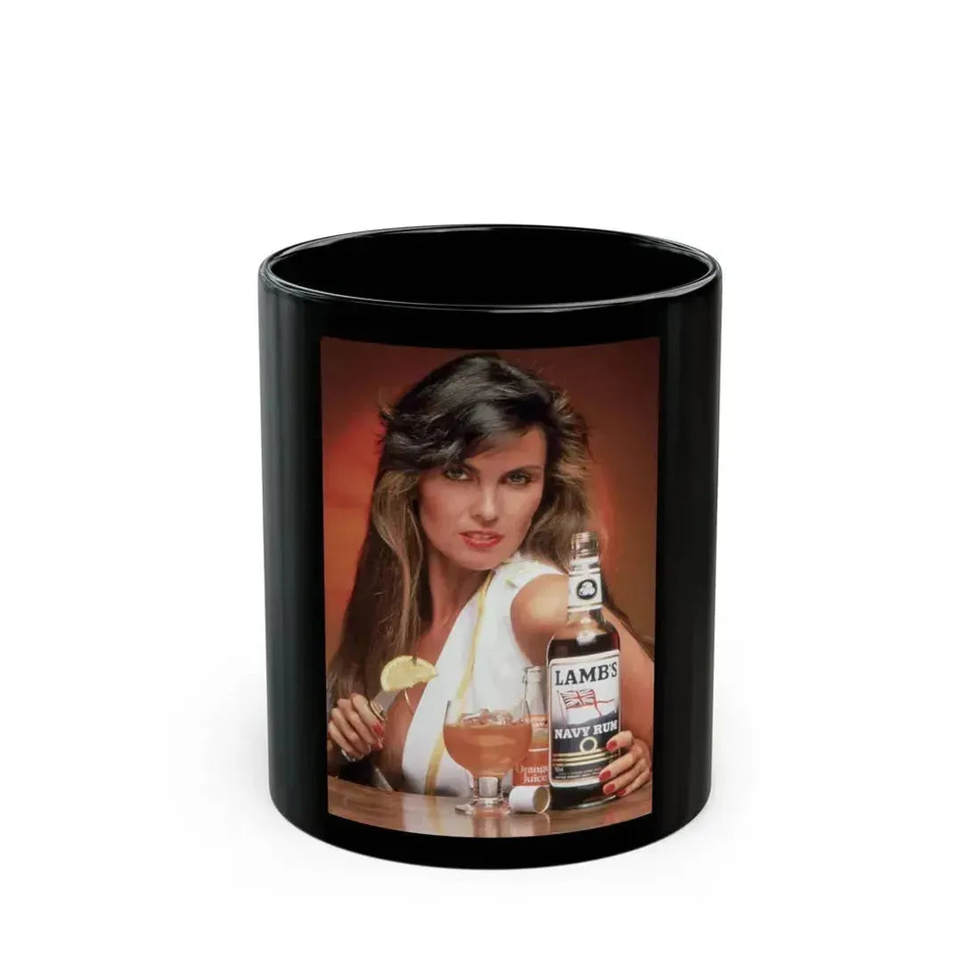 Caroline Munro #273 (Vintage Female Icon) Black Coffee Mug 11oz - Go Mug Yourself