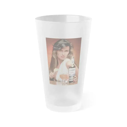 Caroline Munro #273 (Vintage Female Icon) Frosted Pint Glass 16oz 16oz Frosted - Go Mug Yourself