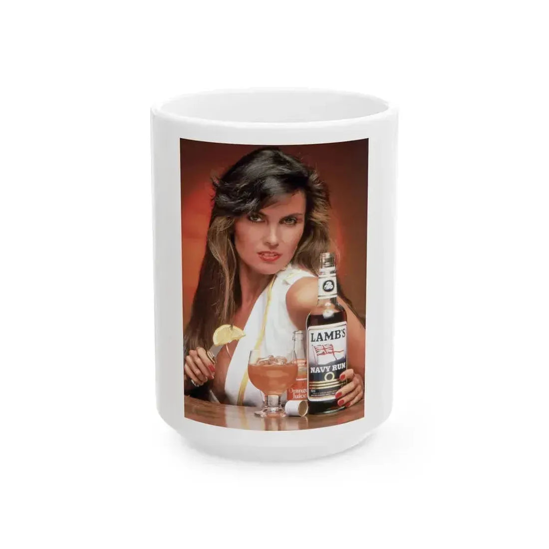 Caroline Munro #273 (Vintage Female Icon) White Coffee Mug 15oz - Go Mug Yourself