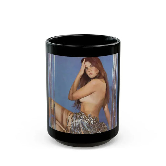 Caroline Munro #274 (Vintage Female Icon) Black Coffee Mug 15oz - Go Mug Yourself