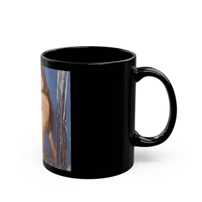 Caroline Munro #274 (Vintage Female Icon) Black Coffee Mug - Go Mug Yourself