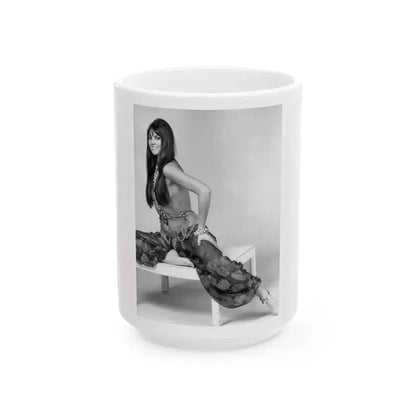 Caroline Munro #276 (Vintage Female Icon) White Coffee Mug 15oz - Go Mug Yourself