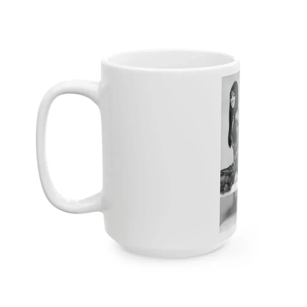 Caroline Munro #276 (Vintage Female Icon) White Coffee Mug - Go Mug Yourself