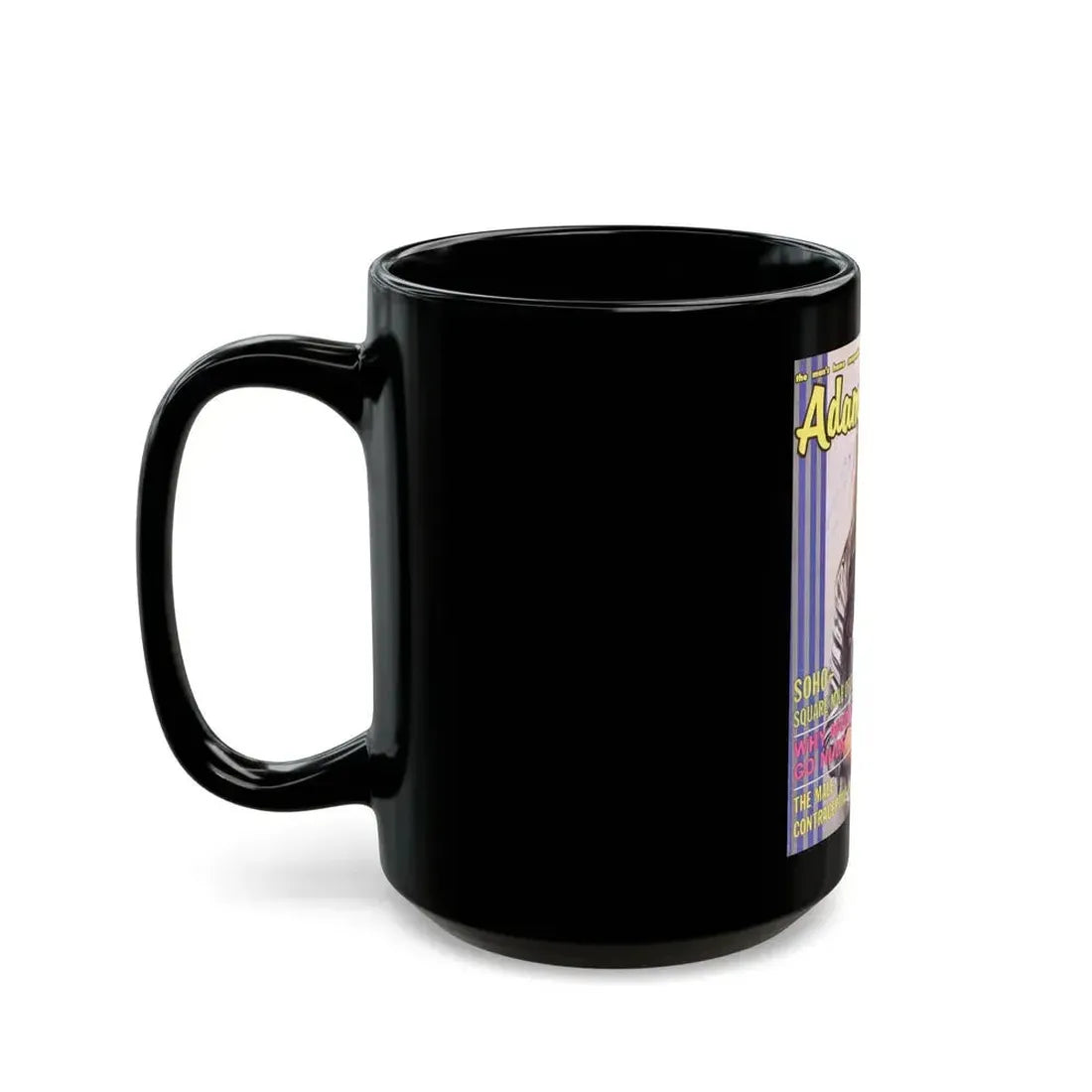 Caroline Munro #283 - Adam Mag. Cover (Vintage Female Icon) Black Coffee Mug - Go Mug Yourself