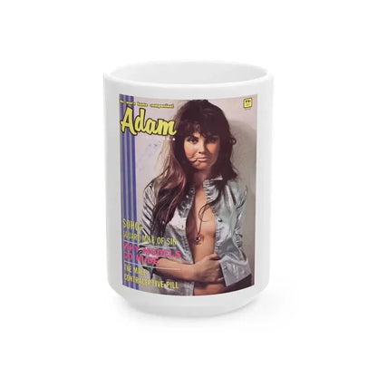 Caroline Munro #283 - Adam Mag. Cover (Vintage Female Icon) White Coffee Mug 15oz - Go Mug Yourself