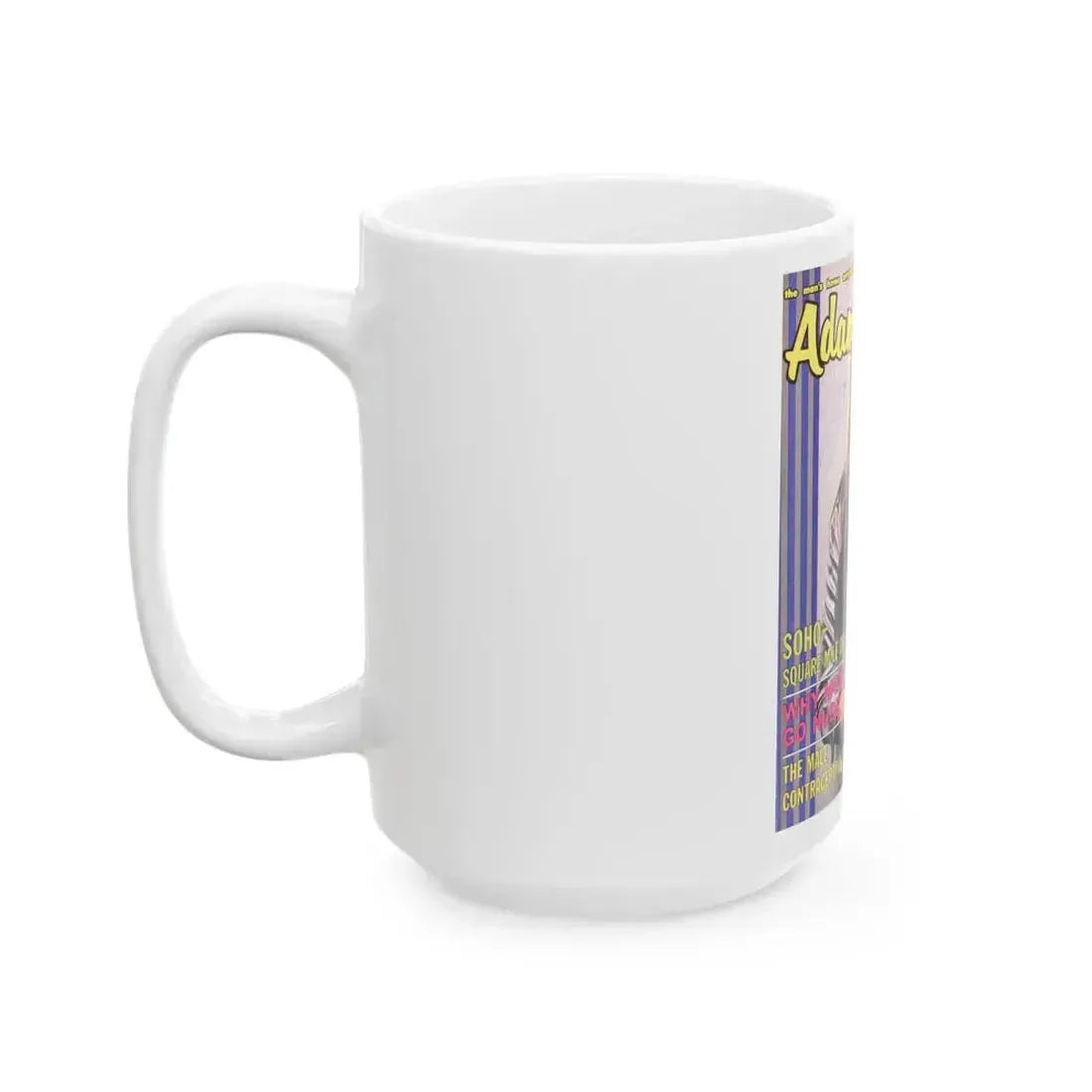 Caroline Munro #283 - Adam Mag. Cover (Vintage Female Icon) White Coffee Mug - Go Mug Yourself