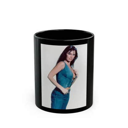 Caroline Munro #284 (Vintage Female Icon) Black Coffee Mug 11oz - Go Mug Yourself