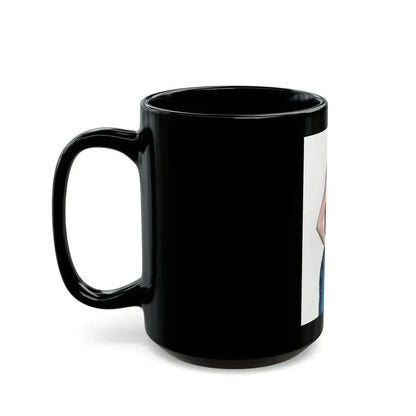 Caroline Munro #284 (Vintage Female Icon) Black Coffee Mug - Go Mug Yourself