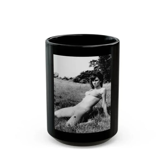 Caroline Munro #286 (Vintage Female Icon) Black Coffee Mug 15oz - Go Mug Yourself
