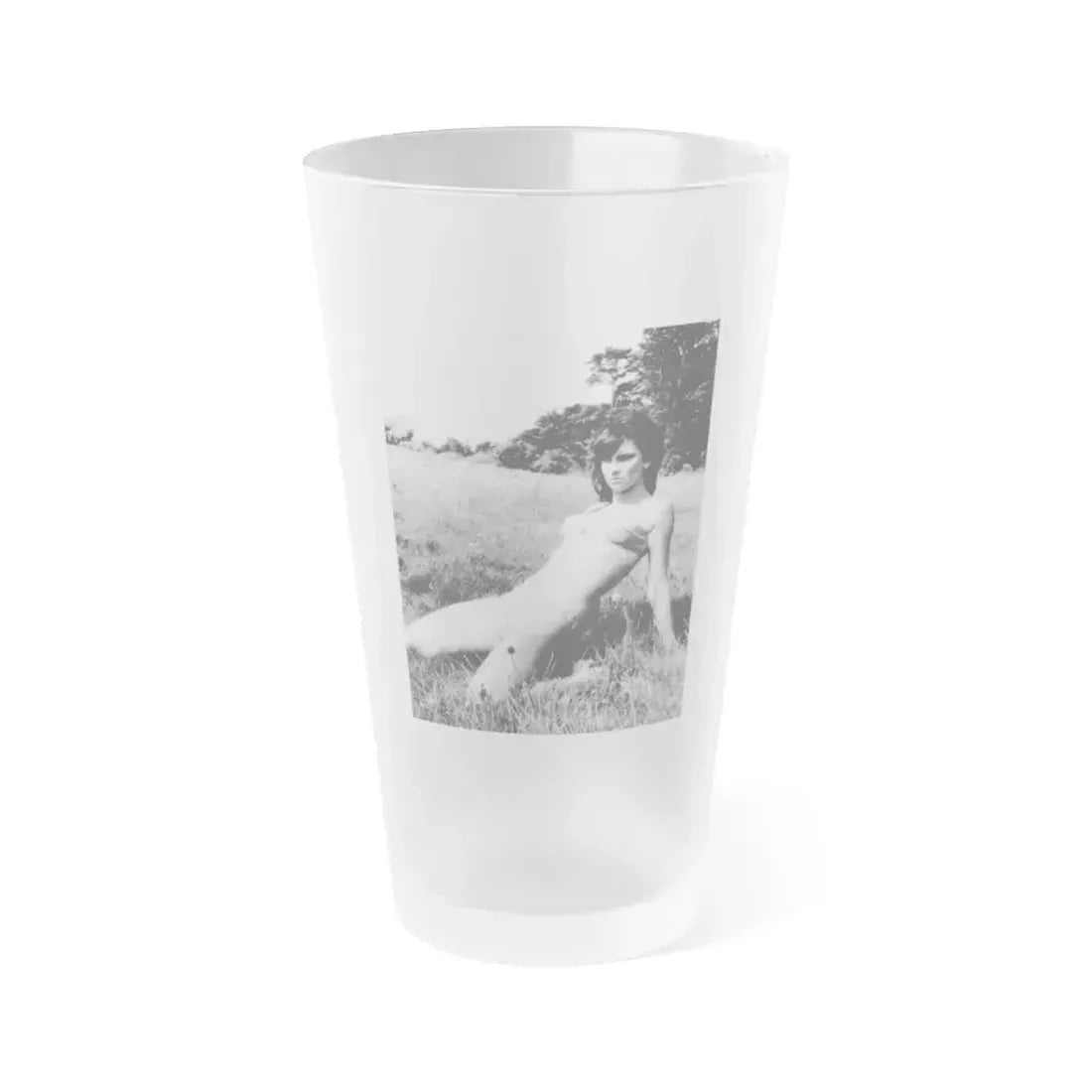 Caroline Munro #286 (Vintage Female Icon) Frosted Pint Glass 16oz 16oz Frosted - Go Mug Yourself