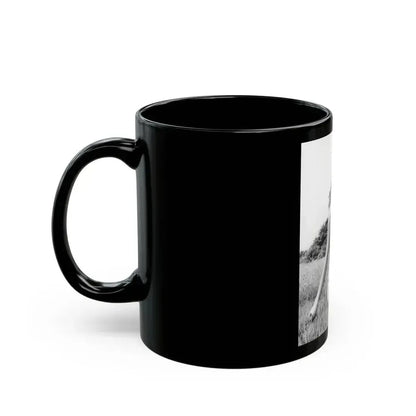 Caroline Munro #287 (Vintage Female Icon) Black Coffee Mug - Go Mug Yourself