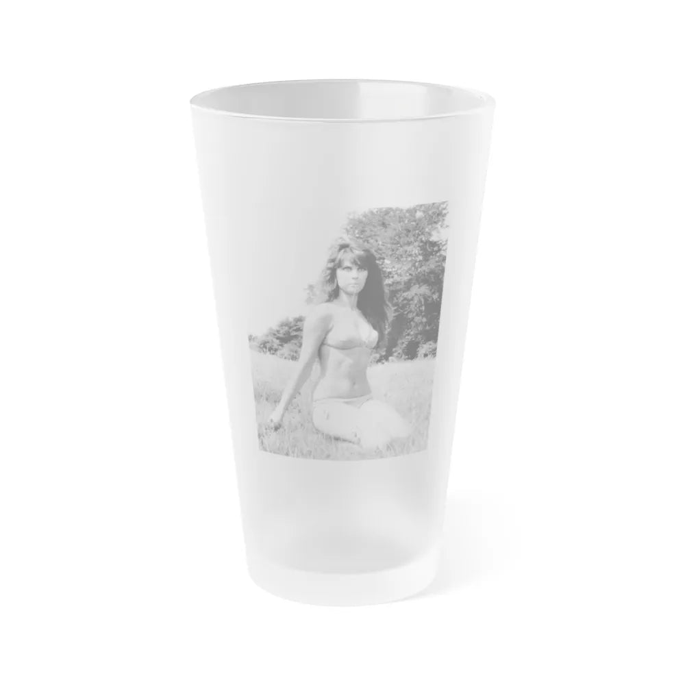 Caroline Munro #287 (Vintage Female Icon) Frosted Pint Glass 16oz-16oz-Frosted-Go Mug Yourself