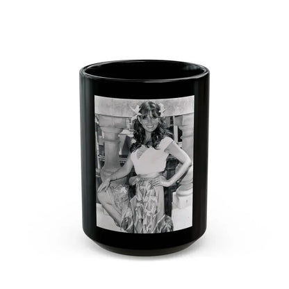 Caroline Munro #288 (Vintage Female Icon) Black Coffee Mug 15oz - Go Mug Yourself