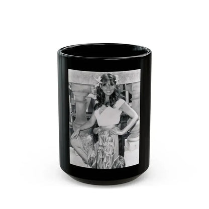 Caroline Munro #288 (Vintage Female Icon) Black Coffee Mug 15oz - Go Mug Yourself