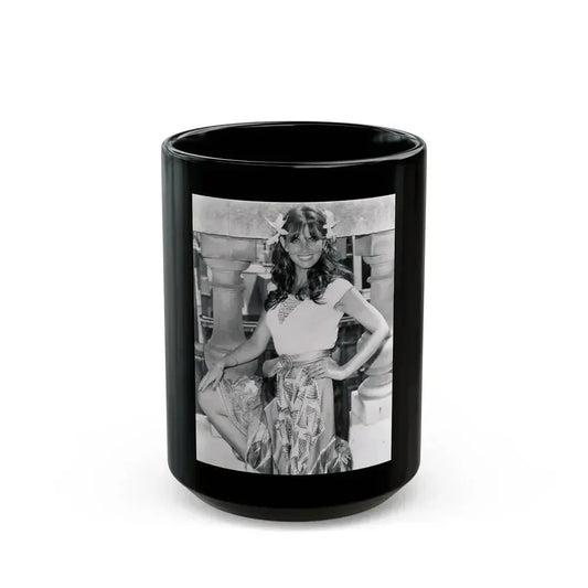 Caroline Munro #288 (Vintage Female Icon) Black Coffee Mug 15oz - Go Mug Yourself