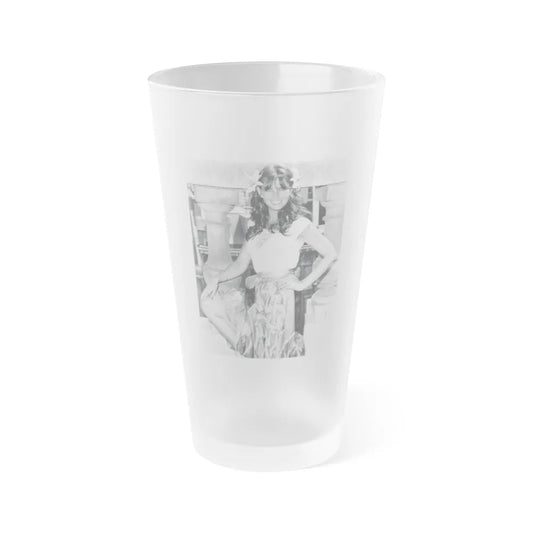 Caroline Munro #288 (Vintage Female Icon) Frosted Pint Glass 16oz-16oz-Frosted-Go Mug Yourself