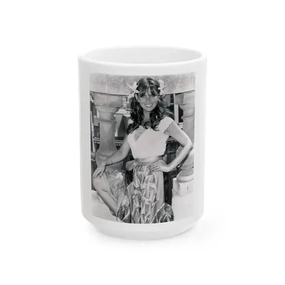 Caroline Munro #288 (Vintage Female Icon) White Coffee Mug 15oz - Go Mug Yourself