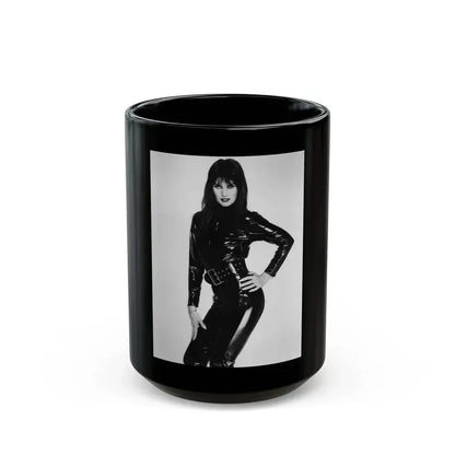 Caroline Munro #289 (Vintage Female Icon) Black Coffee Mug 15oz - Go Mug Yourself