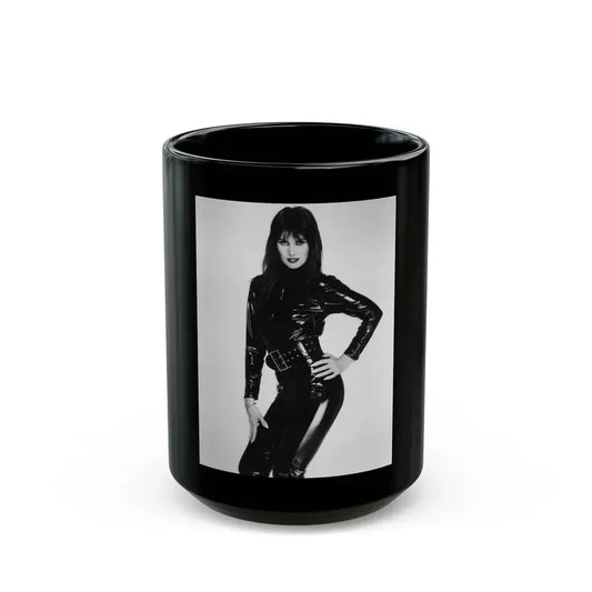 Caroline Munro #289 (Vintage Female Icon) Black Coffee Mug 15oz - Go Mug Yourself