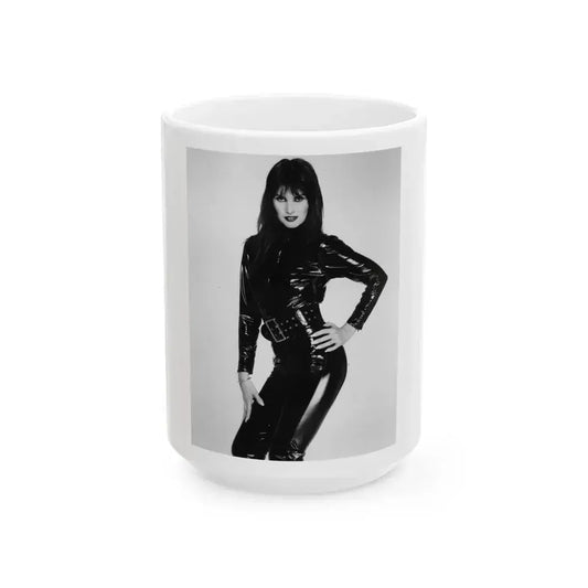 Caroline Munro #289 (Vintage Female Icon) White Coffee Mug 15oz - Go Mug Yourself
