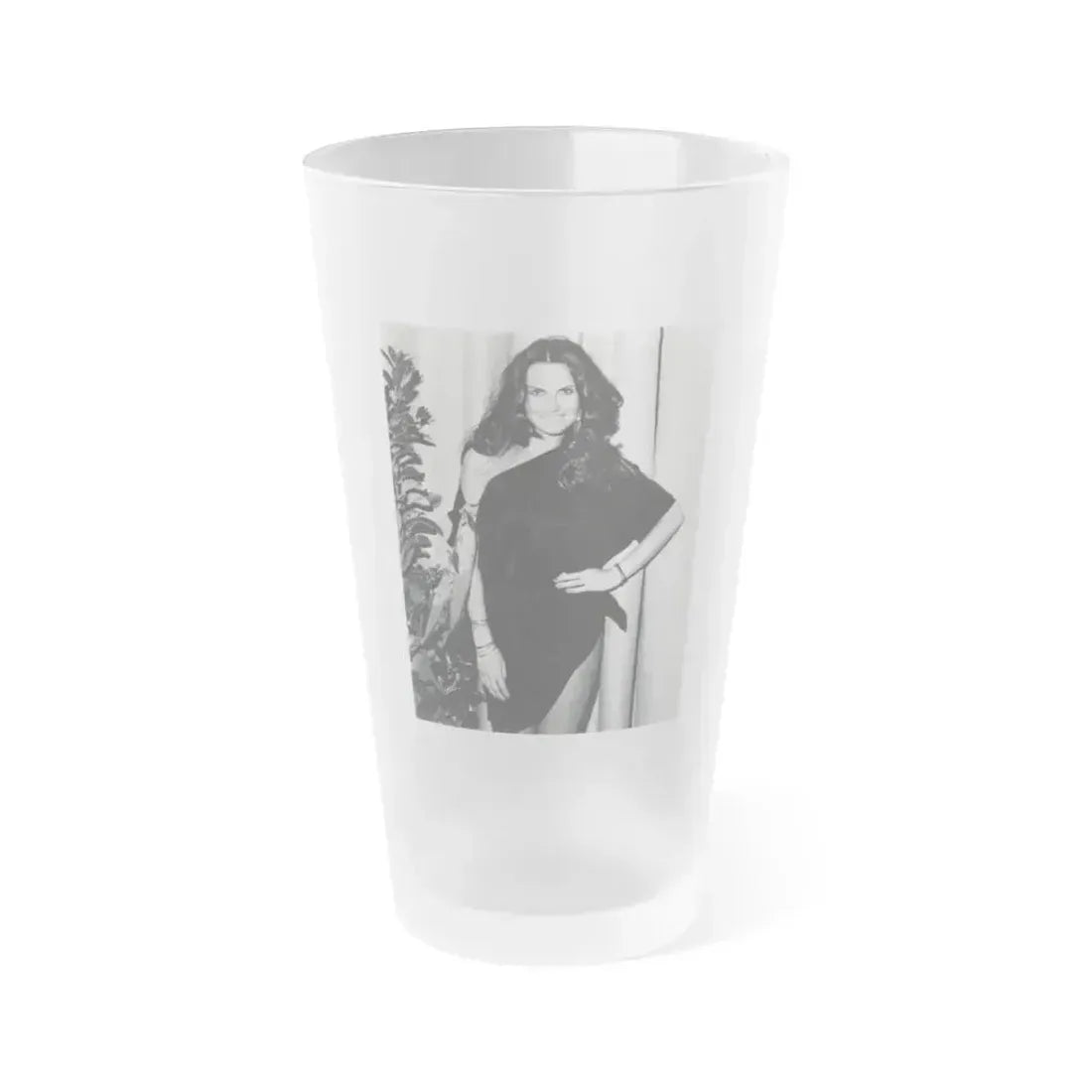 Caroline Munro #290 (Vintage Female Icon) Frosted Pint Glass 16oz 16oz Frosted - Go Mug Yourself