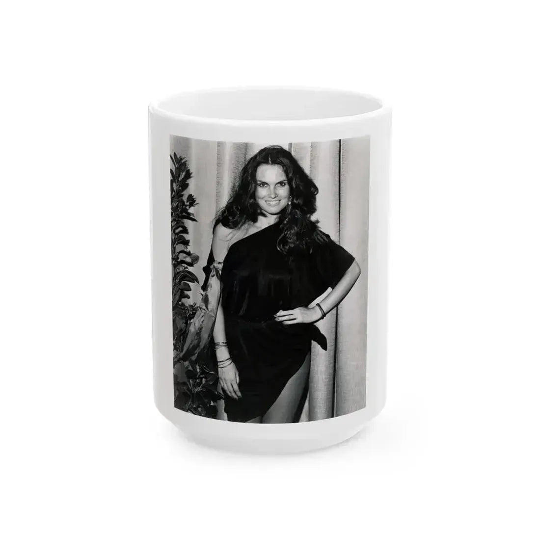 Caroline Munro #290 (Vintage Female Icon) White Coffee Mug 15oz - Go Mug Yourself