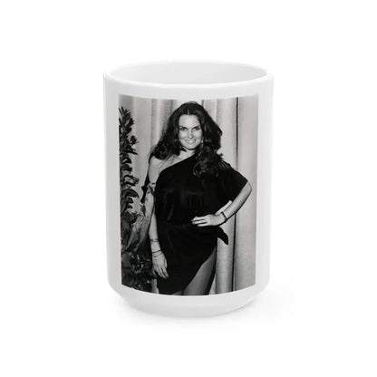 Caroline Munro #290 (Vintage Female Icon) White Coffee Mug 15oz - Go Mug Yourself