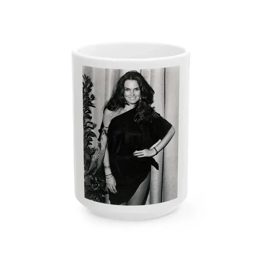 Caroline Munro #290 (Vintage Female Icon) White Coffee Mug 15oz - Go Mug Yourself