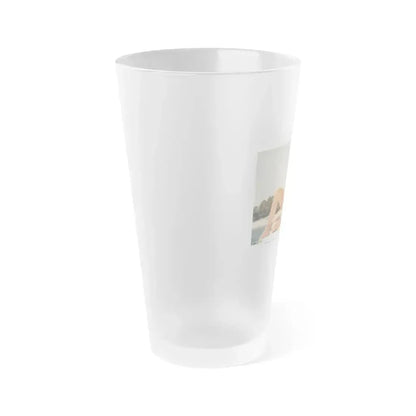 Caroline Munro #293 (Vintage Female Icon) Frosted Pint Glass 16oz - Go Mug Yourself