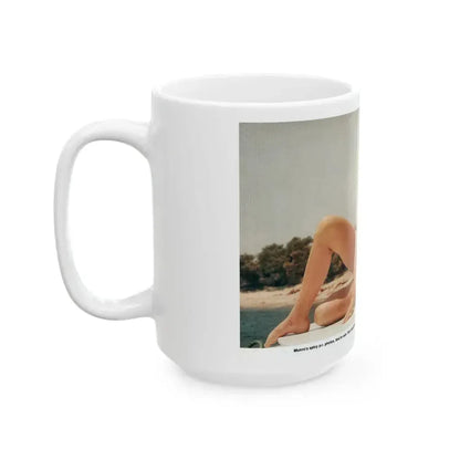 Caroline Munro #293 (Vintage Female Icon) White Coffee Mug - Go Mug Yourself